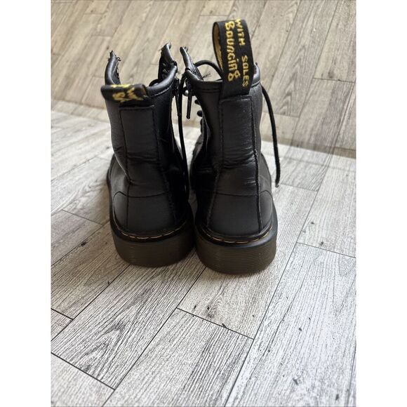 Dr. Martens Doc 1460 J Combat Boots Kids Youth Size 1 Black Leather Side Zipper - Picture 8 of 10